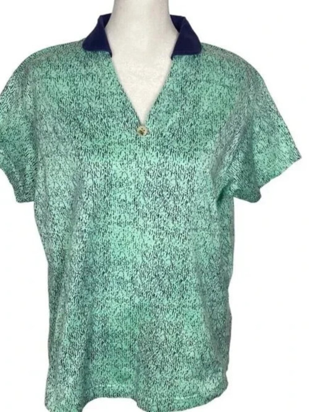 JAMIE SADOCK Women Golf Polo Short Sleeve Shirt‎ SZ L Blue Green Sports 70-2